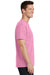 Port & Company PC54/PC54T Mens Core Short Sleeve Crewneck T-Shirt Candy Pink Model Side