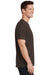 Port & Company PC54/PC54T Mens Core Short Sleeve Crewneck T-Shirt Dark Chocolate Brown Model Side