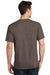 Port & Company PC54/PC54T Mens Core Short Sleeve Crewneck T-Shirt Heather Dark Chocolate Brown Model Back