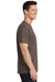 Port & Company PC54/PC54T Mens Core Short Sleeve Crewneck T-Shirt Heather Dark Chocolate Brown Model Side