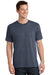 Port & Company PC54/PC54T Mens Core Short Sleeve Crewneck T-Shirt Heather Navy Blue Model Front