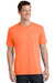 Port & Company PC54/PC54T Mens Core Short Sleeve Crewneck T-Shirt Neon Orange Model Front