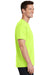 Port & Company PC54/PC54T Mens Core Short Sleeve Crewneck T-Shirt Neon Yellow Model Side