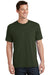 Port & Company PC54/PC54T Mens Core Short Sleeve Crewneck T-Shirt Olive Green Model Front