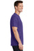 Port & Company PC54/PC54T Mens Core Short Sleeve Crewneck T-Shirt Purple Model Side