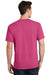 Port & Company PC54/PC54T Mens Core Short Sleeve Crewneck T-Shirt Sangria Pink Model Back