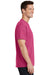 Port & Company PC54/PC54T Mens Core Short Sleeve Crewneck T-Shirt Sangria Pink Model Side