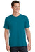 Port & Company PC54/PC54T Mens Core Short Sleeve Crewneck T-Shirt Teal Green Model Front