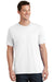 Port & Company PC54/PC54T Mens Core Short Sleeve Crewneck T-Shirt White Model Front