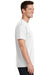 Port & Company PC54/PC54T Mens Core Short Sleeve Crewneck T-Shirt White Model Side