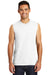 Port & Company PC54SL Mens Core Tank Top White Model Front