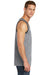 Port & Company PC54TT Mens Core Tank Top Heather Grey/Jet Black Model Side