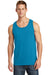 Port & Company PC54TT Mens Core Tank Top Neon Blue Model Front