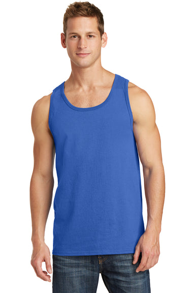 Port & Company PC54TT Mens Core Tank Top Royal Blue Model Front