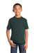 Port & Company PC54Y Youth Core Short Sleeve Crewneck T-Shirt Dark Green Model Front