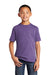 Port & Company PC54Y Youth Core Short Sleeve Crewneck T-Shirt Heather Purple Model Front