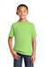 Port & Company PC54Y Youth Core Short Sleeve Crewneck T-Shirt Lime Green Model Front