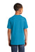 Port & Company PC54Y Youth Core Short Sleeve Crewneck T-Shirt Neon Blue Model Back