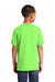 Port & Company PC54Y Youth Core Short Sleeve Crewneck T-Shirt Neon Green Model Back