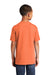 Port & Company PC54Y Youth Core Short Sleeve Crewneck T-Shirt Neon Orange Model Back