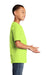 Port & Company PC54Y Youth Core Short Sleeve Crewneck T-Shirt Neon Yellow Model Side