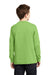 Port & Company PC54YLS Youth Core Long Sleeve Crewneck T-Shirt Lime Green Model Back