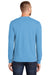 Port & Company PC55LS/PC55LST Mens Core Long Sleeve Crewneck T-Shirt Aquatic Blue Model Back