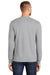 Port & Company PC55LS/PC55LST Mens Core Long Sleeve Crewneck T-Shirt Ash Grey Model Back