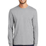 Port & Company Mens Core Long Sleeve Crewneck T-Shirt - Ash Grey