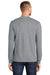 Port & Company PC55LS/PC55LST Mens Core Long Sleeve Crewneck T-Shirt Heather Grey Model Back