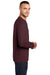 Port & Company PC55LS/PC55LST Mens Core Long Sleeve Crewneck T-Shirt Athletic Maroon Model Side