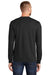 Port & Company PC55LS/PC55LST Mens Core Long Sleeve Crewneck T-Shirt Jet Black Model Back