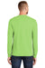 Port & Company PC55LS/PC55LST Mens Core Long Sleeve Crewneck T-Shirt Lime Green Model Back