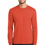 Port & Company Mens Core Long Sleeve Crewneck T-Shirt - Orange