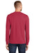 Port & Company PC55LS/PC55LST Mens Core Long Sleeve Crewneck T-Shirt Red Model Back