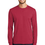 Port & Company Mens Core Long Sleeve Crewneck T-Shirt - Red