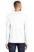 Port & Company PC55LS/PC55LST Mens Core Long Sleeve Crewneck T-Shirt White Model Back