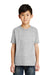 Port & Company PC55Y Youth Core Short Sleeve Crewneck T-Shirt Ash Grey Model Front