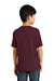 Port & Company PC55Y Youth Core Short Sleeve Crewneck T-Shirt Athletic Maroon Model Back