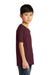 Port & Company PC55Y Youth Core Short Sleeve Crewneck T-Shirt Athletic Maroon Model Side