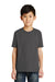 Port & Company PC55Y Youth Core Short Sleeve Crewneck T-Shirt Charcoal Grey Model Front