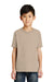 Port & Company PC55Y Youth Core Short Sleeve Crewneck T-Shirt Desert Sand Model Front