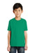 Port & Company PC55Y Youth Core Short Sleeve Crewneck T-Shirt Kelly Green Model Front