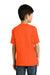 Port & Company PC55Y Youth Core Short Sleeve Crewneck T-Shirt Safety Orange Model Back