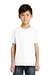 Port & Company PC55Y Youth Core Short Sleeve Crewneck T-Shirt White Model Front