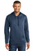 Port & Company PC590H Mens Dry Zone Performance Moisture Wicking Fleece Hooded Sweatshirt Hoodie Deep Navy Blue Model Front