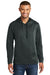 Port & Company PC590H Mens Dry Zone Performance Moisture Wicking Fleece Hooded Sweatshirt Hoodie Jet Black Model Front