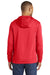 Port & Company PC590H Mens Dry Zone Performance Moisture Wicking Fleece Hooded Sweatshirt Hoodie Red Model Back