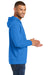 Port & Company PC590H Mens Dry Zone Performance Moisture Wicking Fleece Hooded Sweatshirt Hoodie Royal Blue Model Side