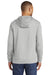 Port & Company PC590H Mens Dry Zone Performance Moisture Wicking Fleece Hooded Sweatshirt Hoodie Silver Grey Model Back